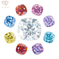 Moissanite Colored Cushion Cut Loose Stones Pass Diamond Test Wholesale Factory Garnet Red Yellow Blue Violet Purple Pink DEF GH