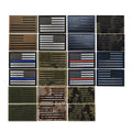 American Flag Left Right Shoulder Reflective IR USA Flag Patches With Hook and Loop