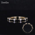 Fashion Solid Gold Wedding Band Jewelry 2mm Round HPHT CVD Lab Grown Diamond 10k 14k Ring
