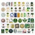 Saudi Arabia National Emblem Flag Accessory UV Printed Brooch Middle East Mobile Phone Sticker Souvenir Badge