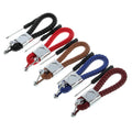 Leather Rope KeyChain for Car Hand Woven Horseshoe Buckle Key Rings Couple Auto Gift Detachable Metal Luxury Key Chains