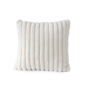 Throw Pillow Covers 20x20 Soft Faux Fur Plush Decorative Fuzzy Striped Square Cushion Cases