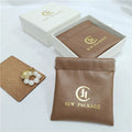 Chuanghua PU Bag Jewelry Packaging Leather 8X8CM Brown Custom CH With Out Logo for Free With Logo Need to Sample Cost 5-8days