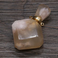 Hongzhuo Natural crystal cherry blossoms agate perfume bottle pendant folk crafts healing souvenir gifts stones jewelry