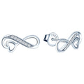 2021 Hot Selling Heart Infinity Earring with Diamond Zircon Setting