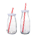 Safe Material Eco-friendly Recyclable Matte Glass Milk Juice Bottles with Screw Cap for Beverages MegaBDM