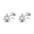 Triangle Star Stud Earrings in Real Silver 925 Minimalist Ear Studs Jewelry for Women
