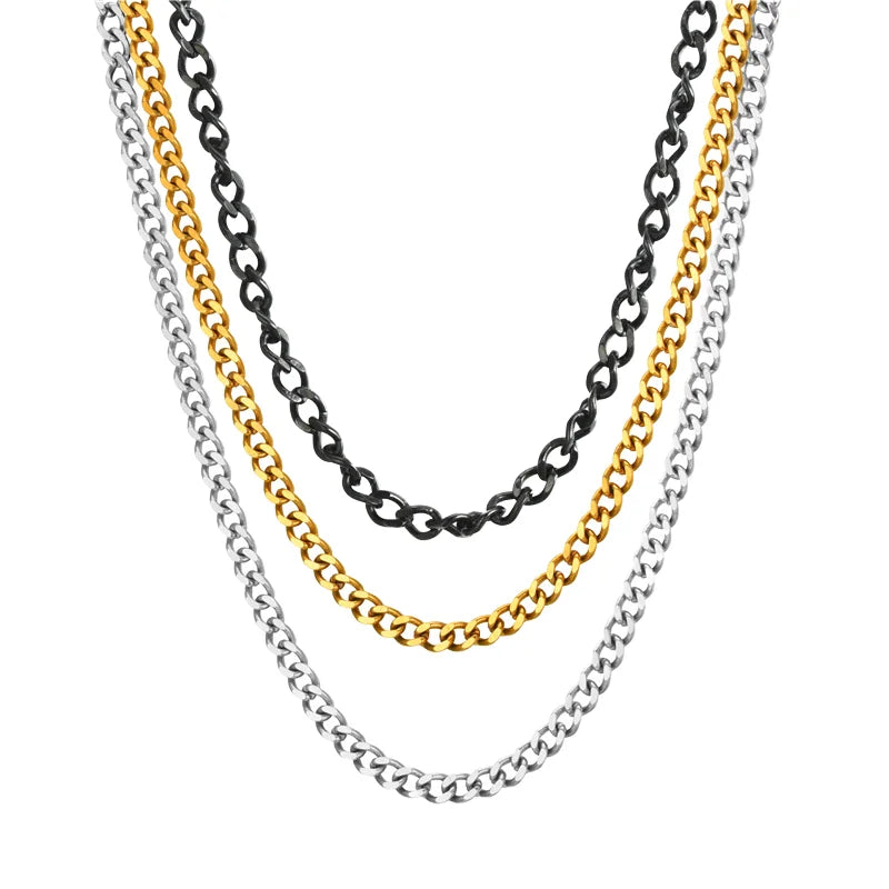 Factory Price Wholesale Stainless Steel Gold Bulk Waterproof Bead Chain Necklaces Trend Making Jewelry for Women Men