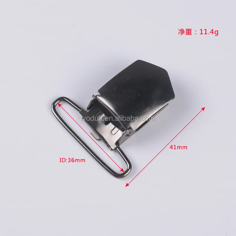 Heavy Duty Suspender Clip Gun Black Color For 35mm Belt Metal Big Suspender Clip For Sale