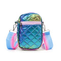 Autumn Winter New Style Puffer Crossbody Bag Factory Nylon Waterproof Laser Cell Phone Shoulder Bag