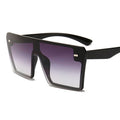 New Style Big Frame Sunglasses Retro Square Personality Conjoined Glasses Blue Bulk Luxury Men and Women Sunglasses