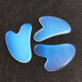 HY crystals hot selling Custom Semi-precious Opalite stone Heart Gua sha Tool Board