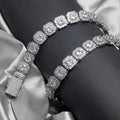 S925 Sterling Silver 12mm 10mm Trendy Moissanite Hip-hop Jewelry Tennis Chain Necklace Vvs Iced Out Moissanite Chain