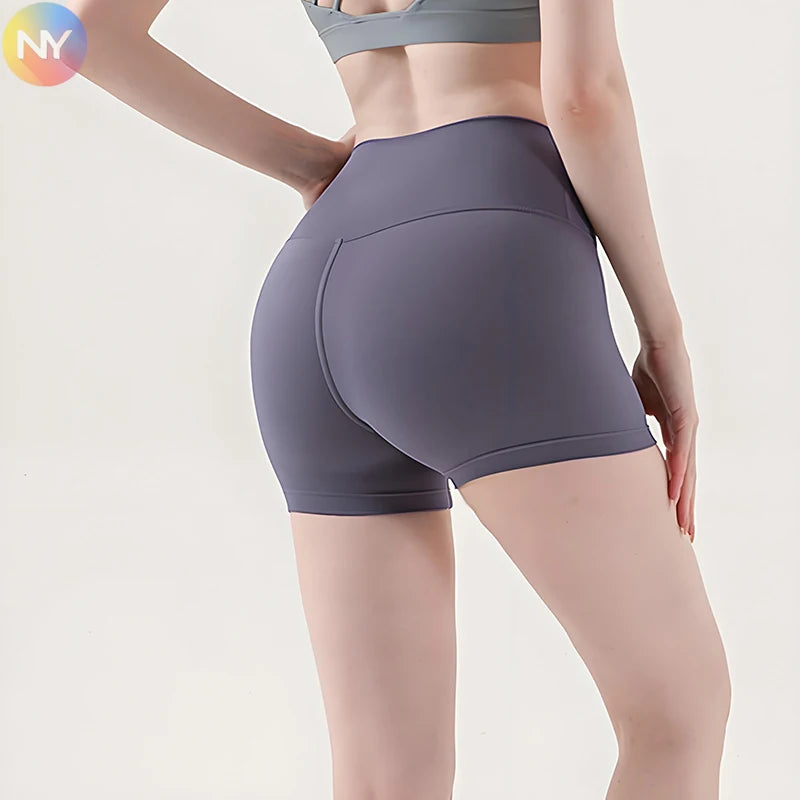 Women's High Waist Yoga Shorts Cool Feeling Quick Drying Butt Lifting Design Upgraded Bee Waist Version with Multiple Colors