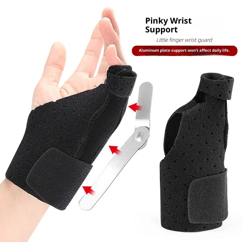 Melenlt Breathable Neoprene Finger Splint with Wrist Support for Little Finger Fixation and Pressure Relief