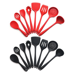 Top Sell Red Black Home Kitchen Top Selling New Kitchen Tools 8 Pcs Silicone Utensil Set