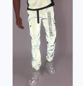 New Trend OEM Custom Logo Mens Clothing Casual Street Wear Zip up Jacket  Jogger Pants Set Reflective Cargo Pants