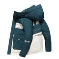Wholesale Men's Winter Waterproof Puffer Jackets with Custom Logo Stand Collar Warmth Features