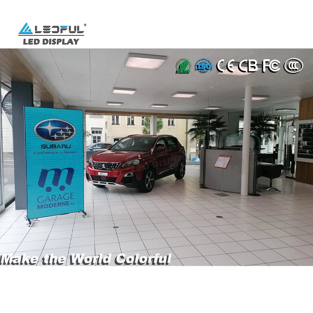 Can Be Hoisted Poster Lamp Latar Automobile Hall LED Pantalla Poster LED Waterproof Poster Display for Automotive Advertising