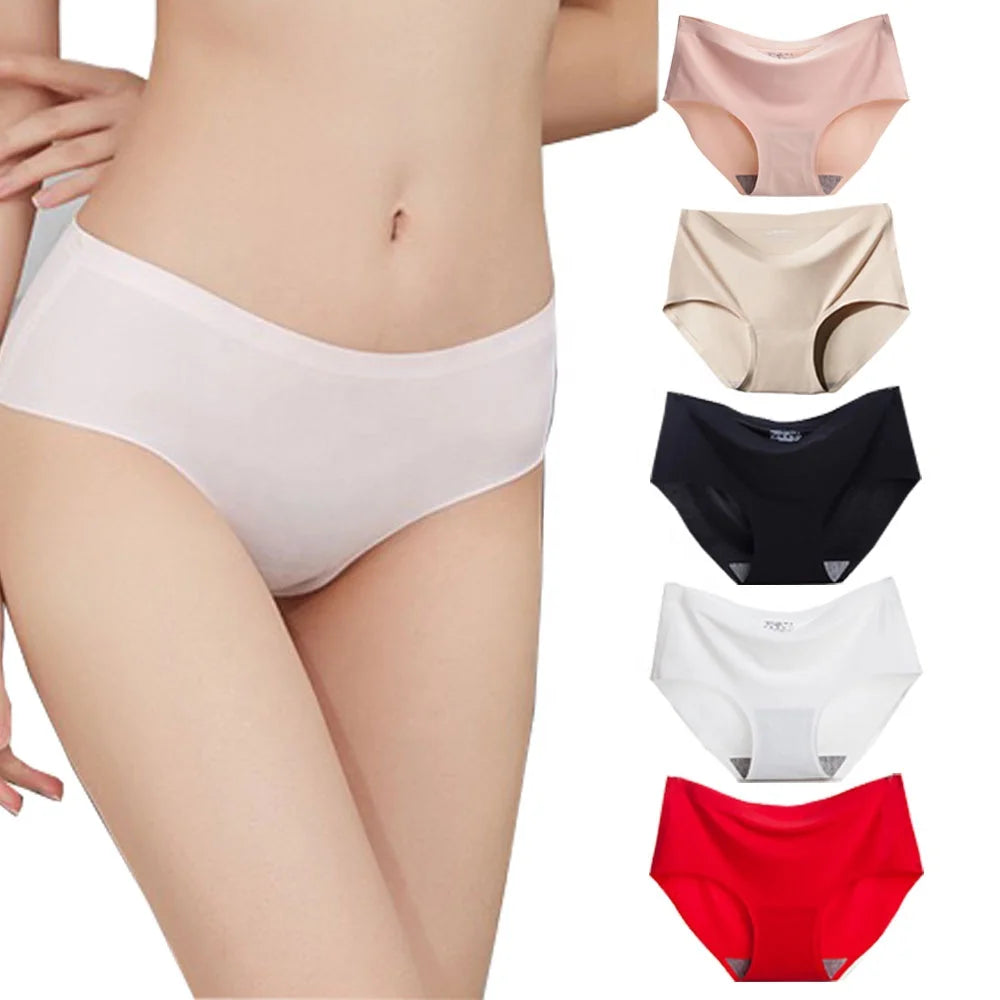 High Quality Seamless Smooth Solid Women Underwear Daily Briefs Girls Shorty Ladies Lingerie Women's Panties