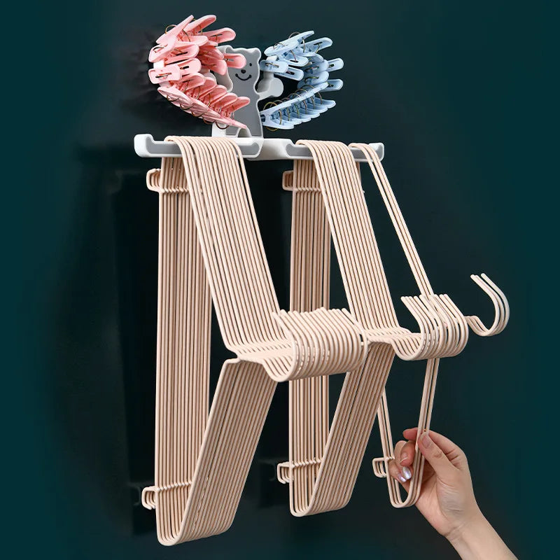 Wall-mounted Clothes Hanger Storage Rack Balcony Toilet Arrangement Storage Rack