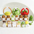 Handmade Vegetable Pickle Gift Emotional Support Crochet Pickled Cucumber Knitting Potato Doll Toy Fruit Pineapple Key Chains