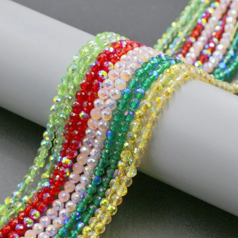 JC 4mm Round Faceted Glass Beads with ab for Fashion Jewelry Making  Wholesale Loose Beads Crystal