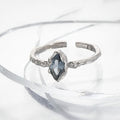 Irregular New Simple Design 925 CZ S925 Sterling Silver Rings Adjustable Finger 925 Silver Ring for Women JF713