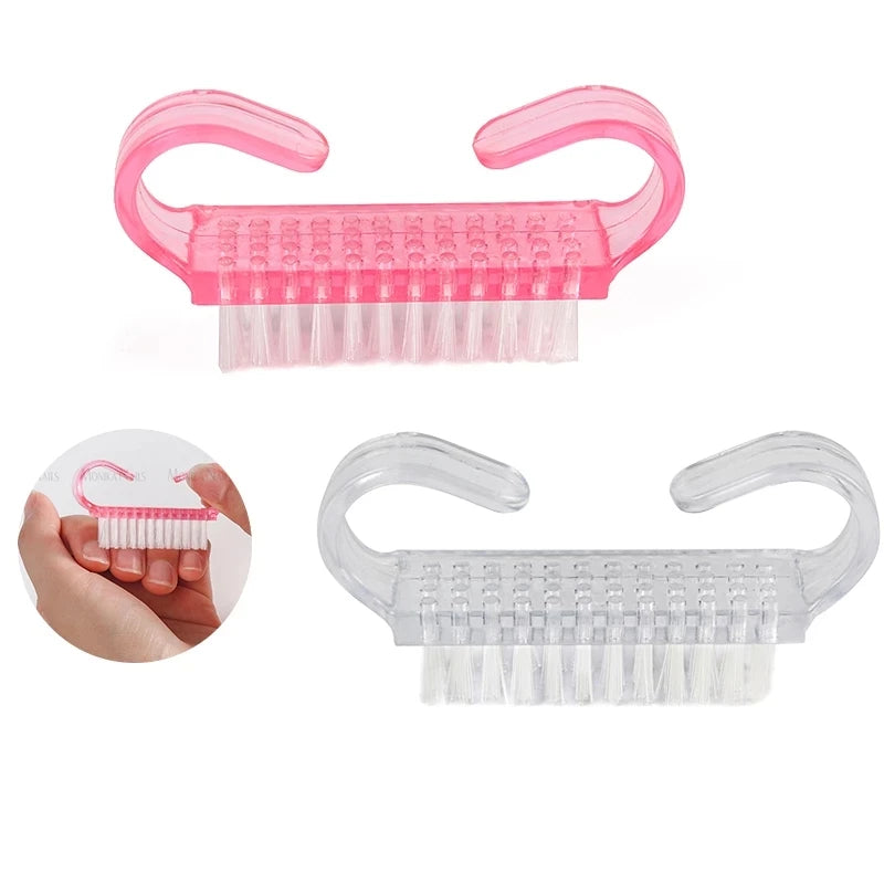 Wholesale Nail Brush Tools Nail Art Manicure Pedicure Kit Soft Remove Dust Plastic Nail Cleaning Brushes