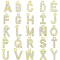 Wholesale 18K Gold Plated 26 Initial Necklace DIY Mini Accessories Charm Letters A-z Zircon Crown Pendant Alphabet