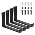 Heavy-Duty Open Shelving DIY Industrial Rustic Wall Bracket Floating Steel Shelf Support J Lip Bracket Shelf Brace Rustic Wall