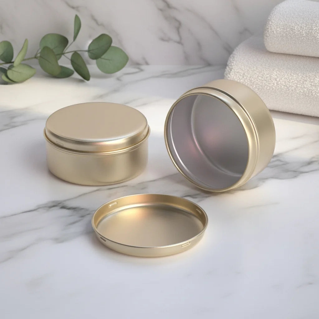 100ml Aluminum Metal Cosmetic Jar & Tin Can with Matte Finish Customizable Colors for Soap and Cosmetics
