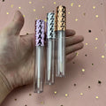 Hot Sale Diamond Bulk Purple Sparkly Plastic Cosmetic Lipstick Containers Luxury Rose Gold Empty Lipgloss Tubes 3ml