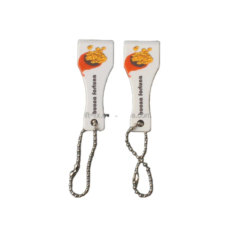 ABS PS Lottery Tickets Ball Chain Plastic Lottery Scratchers with Key Chain Plastic Lottery Ticket Scraper