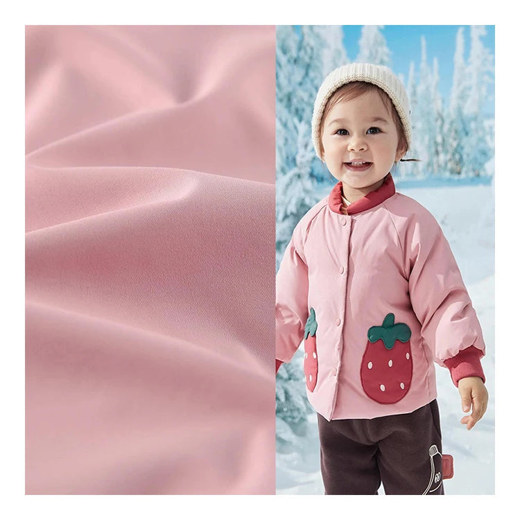 170t Kids Cotton Clothing Fabric 240t 300t Children's Down Jacket Fabric Anti-velvet Pu Coated Polyester Pongee Fabric