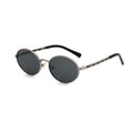 New Trendy 2026 Unisex Fashion UV400 Sunglasses Gold Stainless Steel Polarized Tac Lenses Trendy Oval Gafas De Sol for Men Women