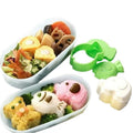 PP Plastic DIY Sushi Making Rice Ball Mold Set Cartoon Animal Shapes (Fish Bear Elephant) Mini Size 3-Piece Colorful Stocked