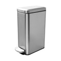 Modern Stainless Steel Trash Bin Foot Pedal Operated Floor Standing Small Dust Bin 6L 10L 15L 18L Durable Hygienic Design