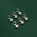 5.5mm Mini Golden 925 Sterling Silver Cross Charm CZ Micro Pave Pendant for Jewelry Making Supplies