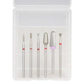 Customized 6pcs Different Shapes Nail Drill Bit Set Manicure Tools Tungsten Carbide Bit & Diamond Burs