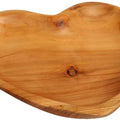 Guansen Natural Hand-carved Plate Suitable for Fruit Bread Salad Appetizer Show Heart Shape Creative Root Wood Plate