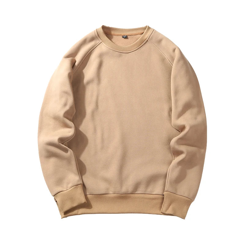 Wholesale OEM Pullover Plain Blank Crewneck Cotton Custom Hoodie Crew Neck Sweatshirt