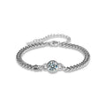 S925 Sterling Silver Moissanite Diamond Bubble Bracelet Elegant Bangle Design with Luxurious Gemstone