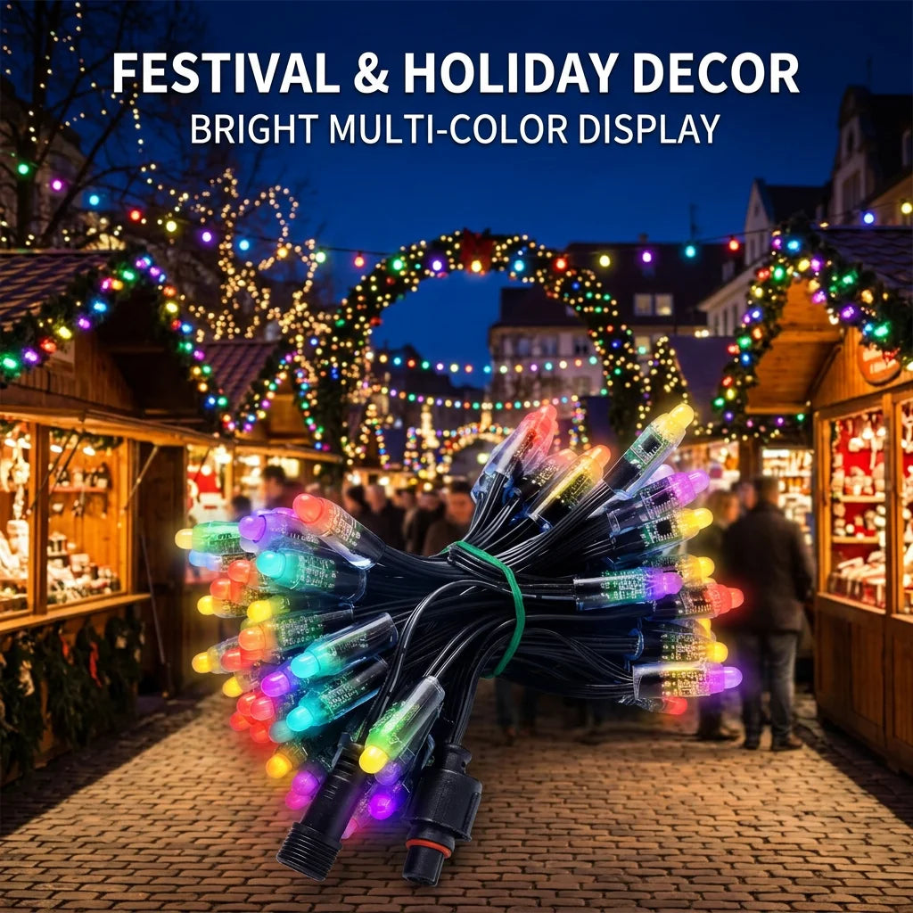 5V 12V WS2811 Rgb Color Changing Led Module Pixel Point Lights 12mm Ip68 Waterproof Outdoor Christmas Party Decor Pixel Lights MegaBDM