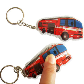 Wholesale Custom Design Cartoon Plastic Car Shape LED Flashlight Pendant Keyring Reflective PVC Keychain for Advertising Gifts