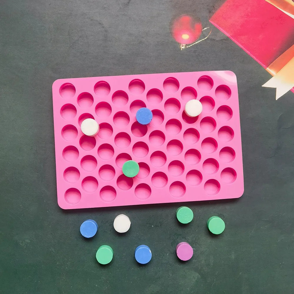 Wholesale Gummy Molds Silicone for Snacks 55 Cavity Round Shape Mold for Apple Cider Vinegar Gummies Candy Making Supplies