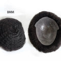 Clear 1B Natural Black 4MM 6MM 8MM Afro Wavy Curly Natural Human Hair Thin PU Skin Hair Piece Male Toupee