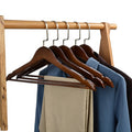 Lavinia Wooden Hangers Single Tier Clothes Rack for Wardrobe Garage & Kitchen Storage