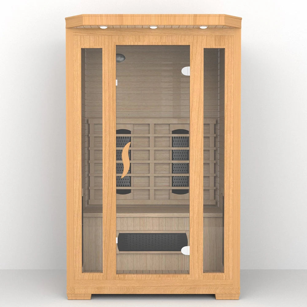 Smartmak Indoor Infrared Sauna 2-3 Person Low Emf Mobile Home Far Infrared Sauna Room