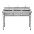High Density Restaurant Stainless Steel Sink Three Bowl Sink Outdoor Wash Basin Sinks